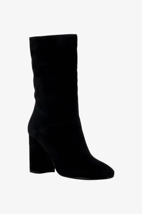 Bottines en daim à  talon carré Mélody 90